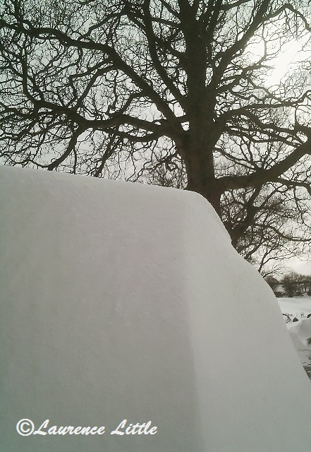 Yorkshire. Mur de neige